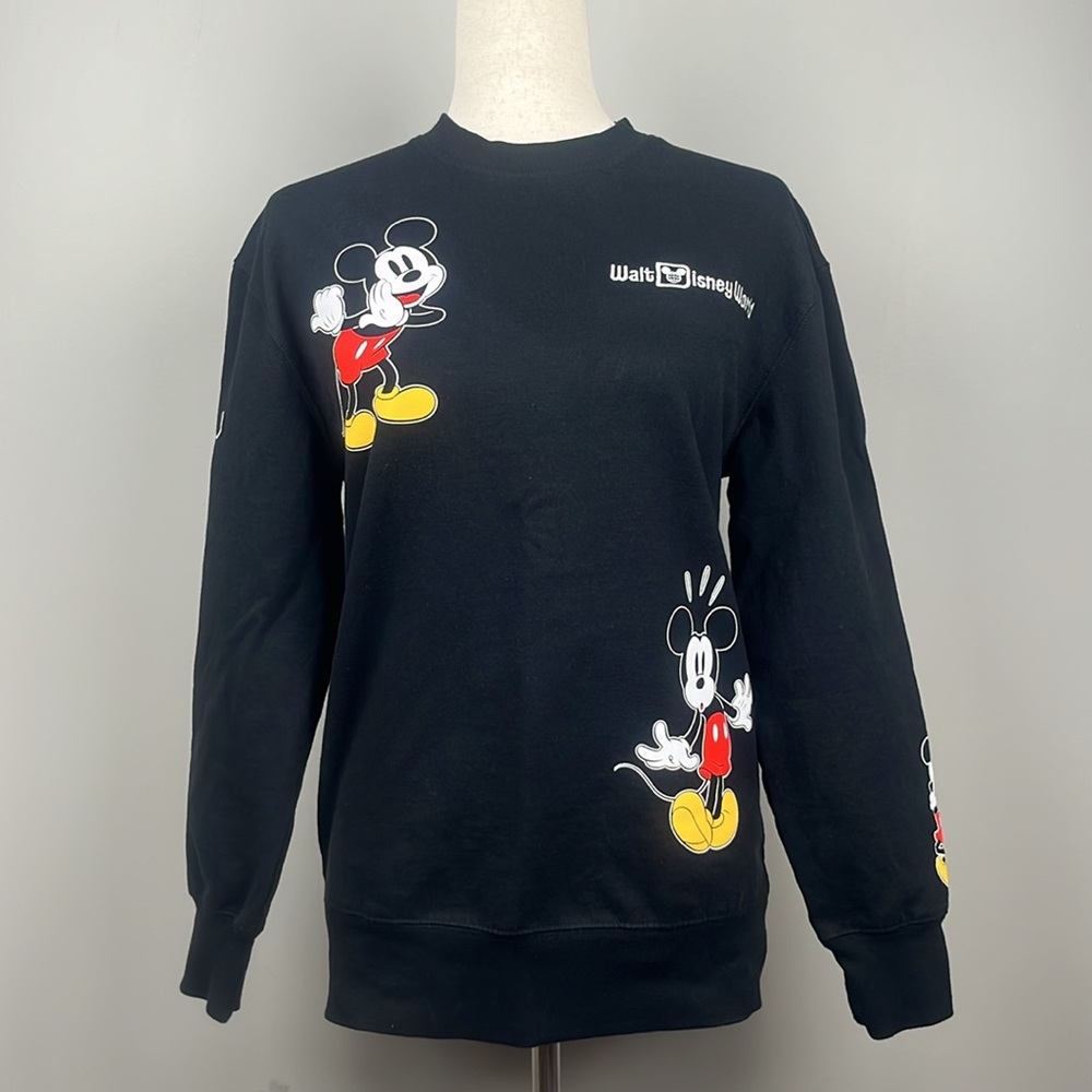 Walt Disney World‎ Unisex Black Crewneck Mickey Mouse Sweatshirt SZ S